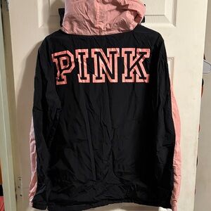 PINK Victoria's Secret Women's Black and Pink Jacket
